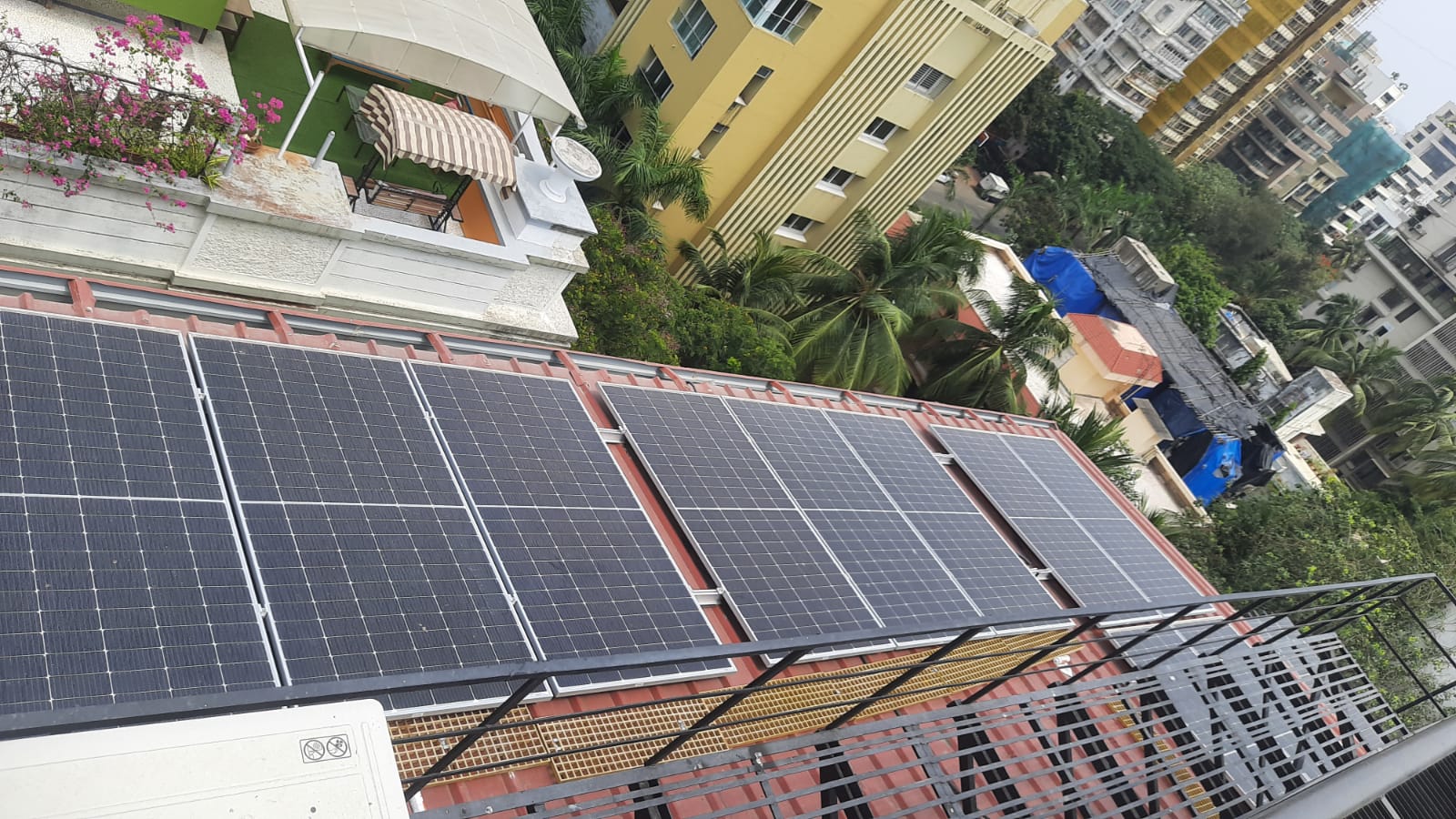 Donear Industries Ltd - Residential Bunglow - Installation done on puff roof without punchuring the roof